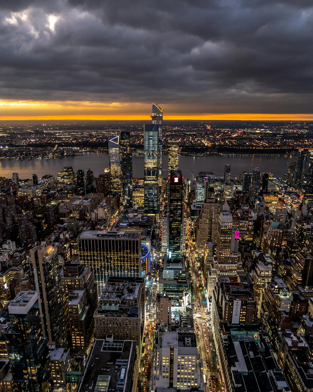 aerial view of city